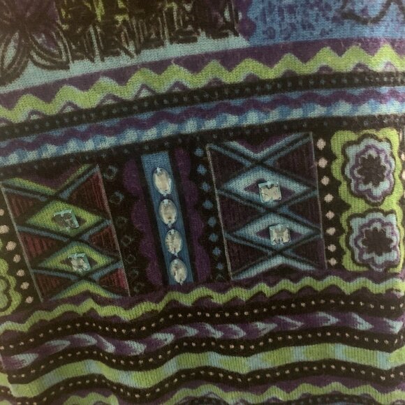 Choices. Size Small. Beaded Embellished Rayon/Nylon. 3/4 Sleeve. Pullover. B79 - Picture 3 of 6